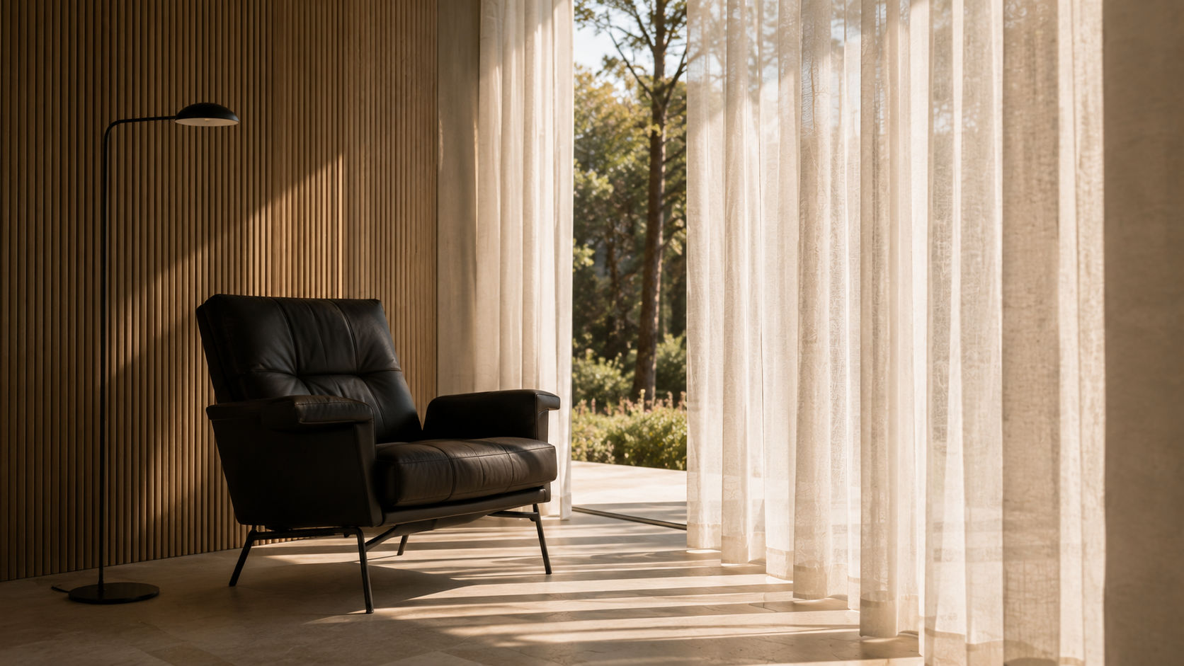 Sunlit reading corner